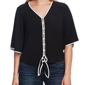 Vince Camuto Bell Sleeve Tie Front Blouse (NWT)